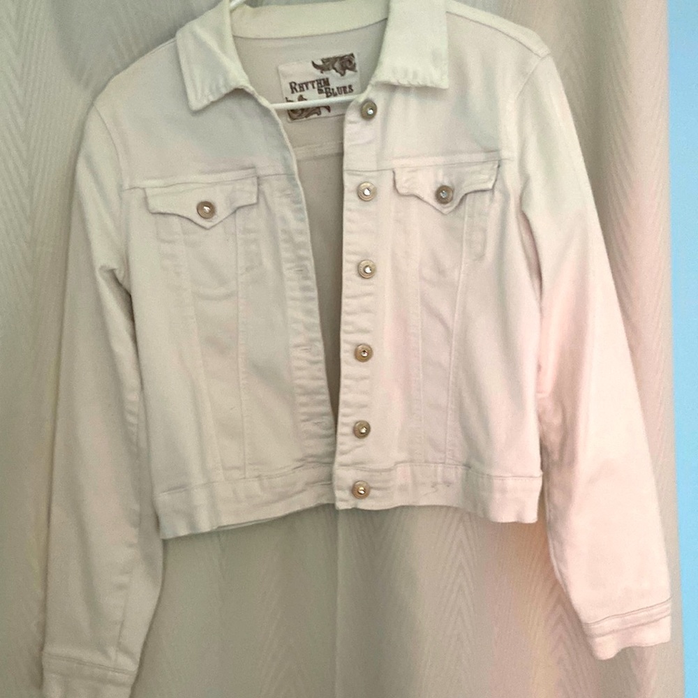 White jean jacket, medium